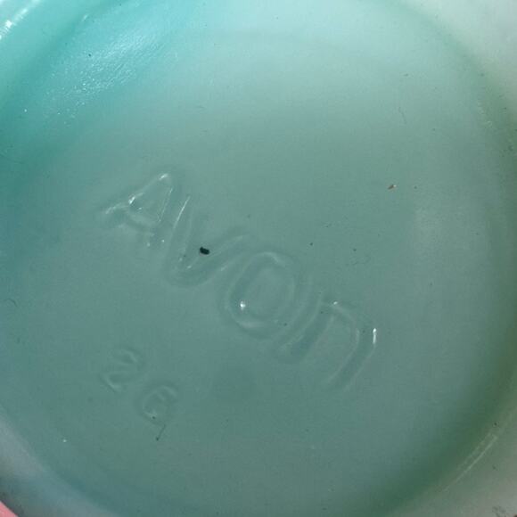 Vintage Avon Blue Milk Glass Pitcher Cologne Bottle with Stopper 1970s - Picture 3 of 3